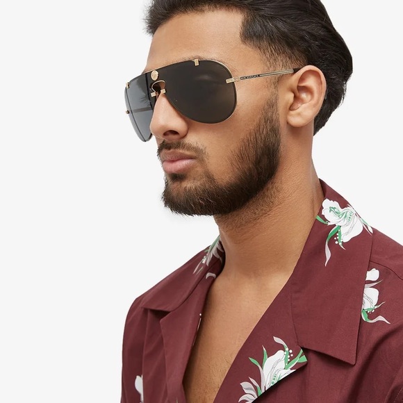 NEW VERSACE MOD 2243 10016G UNISEX SHIELD SUNGLASSES VERSACE VE2243 1001/6G - Picture 1 of 10